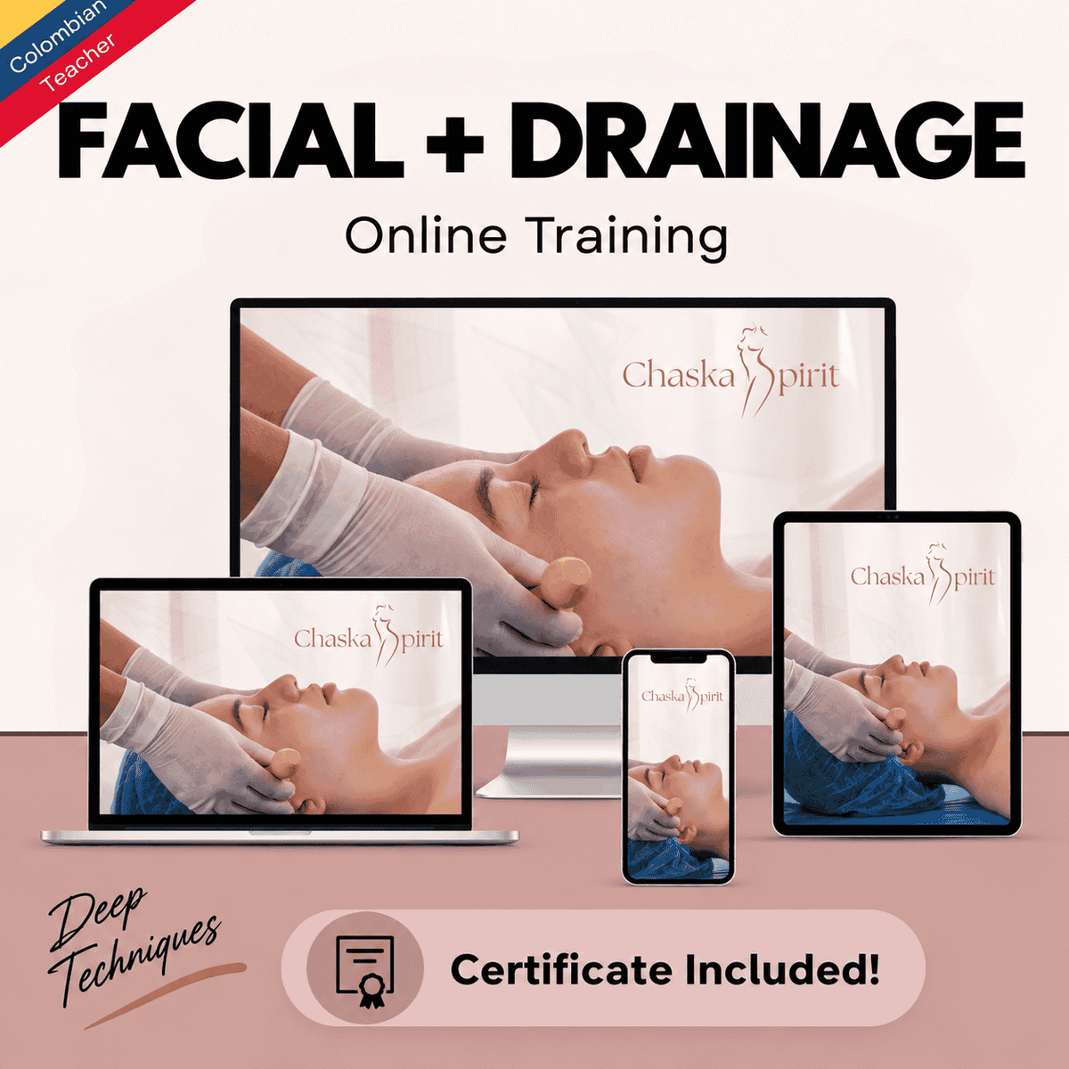 Online Training: Facial Maderotherapy + Lymphatic Drainage