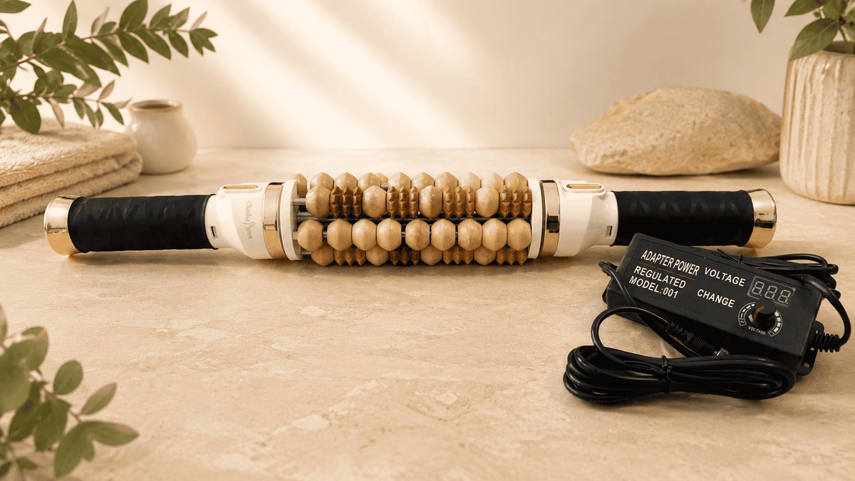 Rouleau de Madérothérapie Électrique Bois – Anti-Cellulite